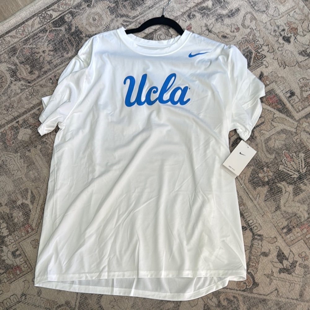 Nike White and Blue UCLA Tee